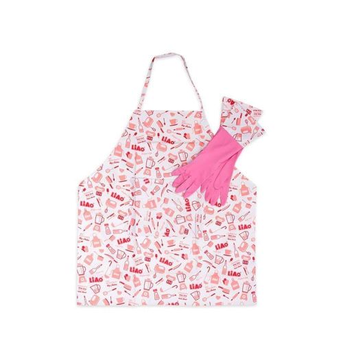 3-Piece Waterproof Apron and Gloves Set with Pocket for Cleaning and Gardening