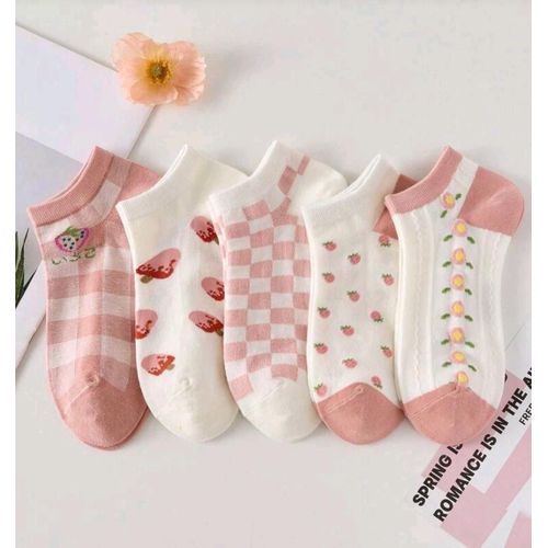 6 set of Strawberry multicolore women's socks
