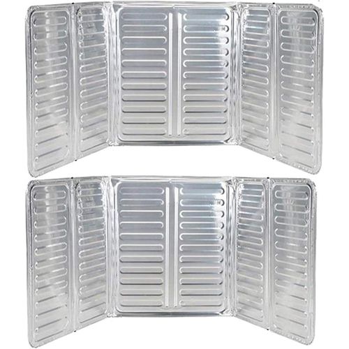 Grease Barrier (3 Pack) Heavy Duty Foil with Mounting Feet – Effective Gas Stove Protection from Oils and Grease, Heat Resistant and Easy to Clean