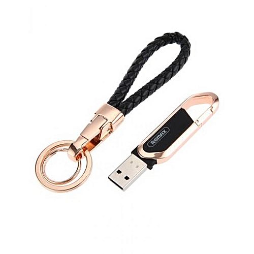 اشتري Remax 64GB USB 2.0 Flash Drive With Key Chain - Gold في مصر