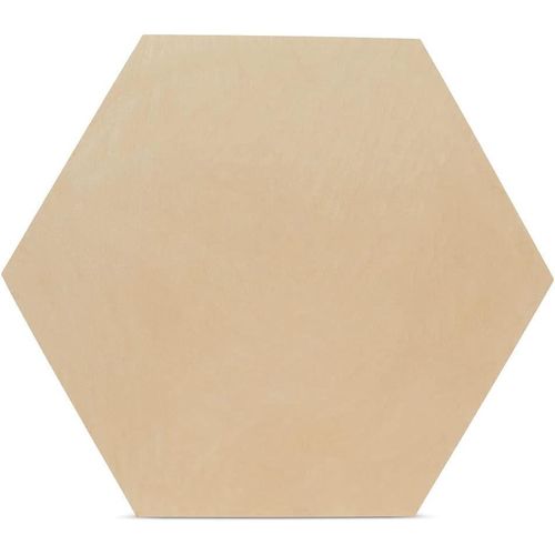 Unfinished Wooden Hexagon Blanks 12-inch, Pack of 3 Hexagon Cutouts for Craft Wood Shapes and Honeycomb Decoration,