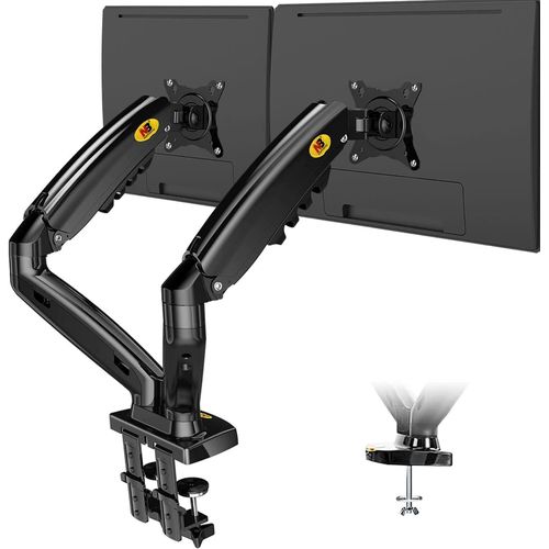 NB North Bayou Dual Monitor Desk Mount Stand Full Motion Swivel Computer Monitor Arm for Two Screens 17-30 Inch with 4.419.8lbs Load Capacity for Each Display F160