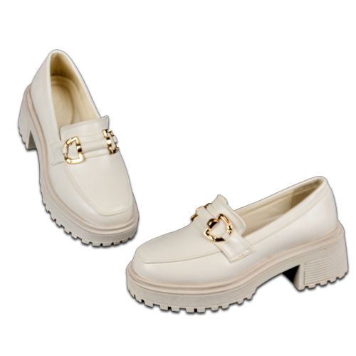 Leather Mid-Hight Heel Shoes