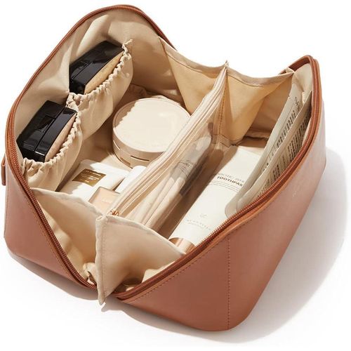 Travel makeup bag, large capacity cosmetic bags for women.