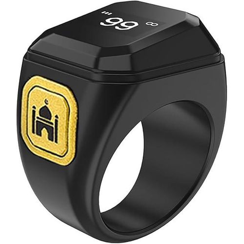 Finger Tasbeeh Counter Ring, Digital Counting Ring with 0.47-Inch Display, App Support, Prayer Reminders, Easy Counting, Lightweight & Portable (20mm)