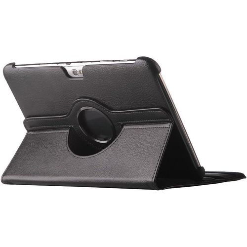 360° Rotary (Swivel Stand) PU Leather Folio Flip Cover case For SamSung Galaxy Note 10.1 inch N8000 N800 N8020 N8010 N8013 Stand Flip Cover Case (Black,)