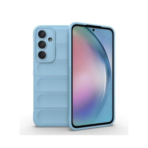 جراب ماجيك شيلد المصنوع من السيليكون الحراري المرن المقاوم للصدمات لهاتف سامسونج جالاكسي A35 لون أزرق فاتح