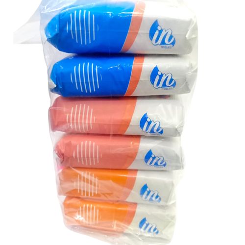 كيس مناديل الوجه من IN إيزى باك 150 منديل سحب ناعمة بيور 3 طبقات – 6 علب