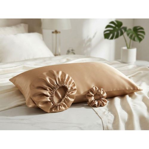 Satin Hair Set for Curly Hair (Hairpiece - Pillowcase - Headband).