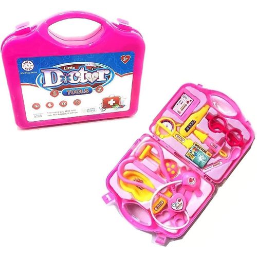 Doctor Play Set with Foldable Suitcase, Doctor Set Toy Game Kit, Compact Medical Accessories Toy Set Pretend Play Sets, Boys, Girls, Multicolor Doctor Play Sets for Kids