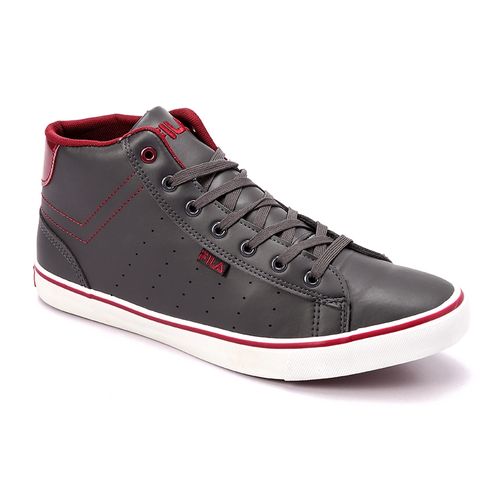 Solid High Neck Men Sneakers - Dark Grey - (999)