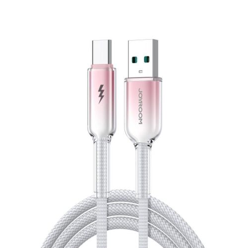 JOYROOM S-A42 Crystal Clear Series Fast Charging Data Cable USB to Type-C Cable Length 12m - White