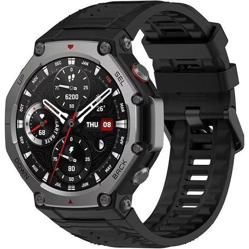 Amazfit T-Rex 3 Watch Strap Soft Silicone Comfortable Wrist Strap- Black