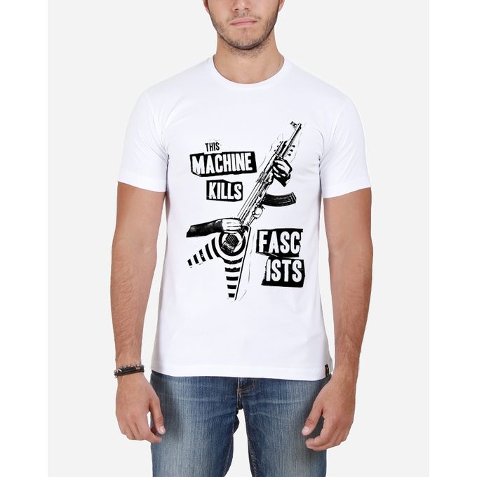 اشتري Marley Round Neck Machine   T-shirt – white في مصر