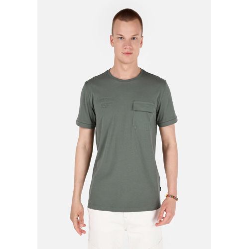 Men T-Shirt Short Sleeve Khaki
