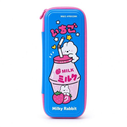 Chenguang Large Capacity Pencil Case – Cute Milk Rabbit Design – Durable Zippered Stationery Organizer - 1pcs - Assorted Color - No: APB932MK