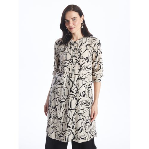 Crew Neck Patterned Long Sleeve Women's Tunic