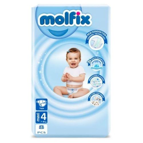 baby diapers with unique 3D technology, Maxi size, pack size 4-8 pieces