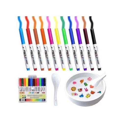 Share This Product 12 Pcs Magical Water Painting Pen, Magical Floating Ink Pen, A Watercolor Pen That Can Float In The Water, Magic Doodle Drawing Floating Marker Pens Toys Gifts For 3-12 Year Old Boys Girls Toddlers