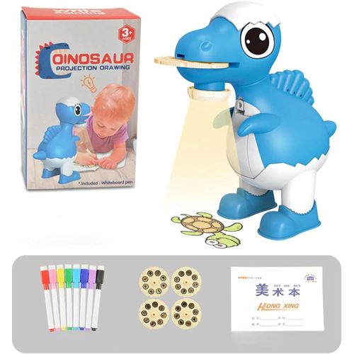 Drawing Projector For Kids/ Projection Painting Machine Dinosaur Projection with 32 pattern & 6 to 8 Coloring Marker for Drawing Educational Toys For Kids/ Electric Lighted Dinosaur Projection Kids Early Learning Toy Best For Gifting