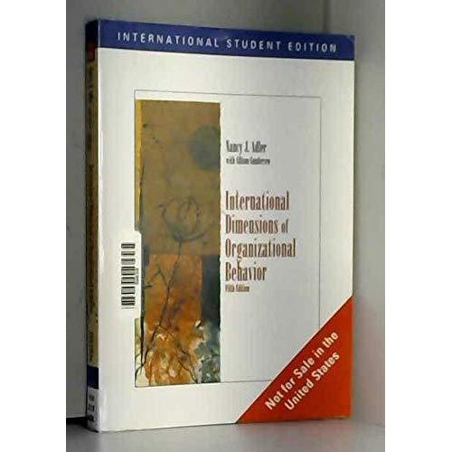 International Dimensions of Organizational Behavior ,Ed. :5