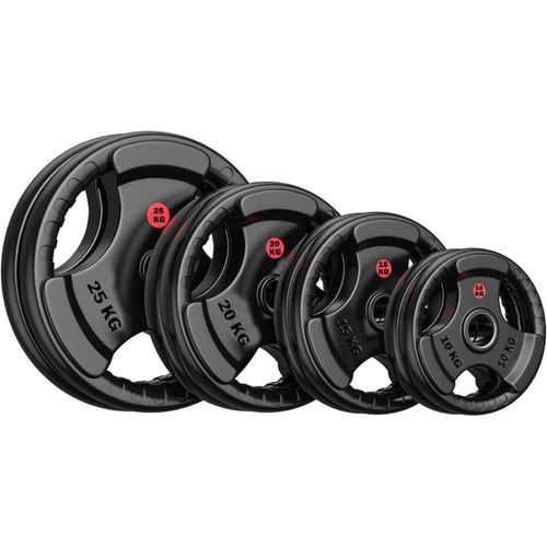 Rubber fitness Olympic Weight Plates, 2-inch Olympic Grip Plate for Weightlifting and Strength Training, Olympic Weight Plates Set for Barbell in Home Gym (140KG Set)
