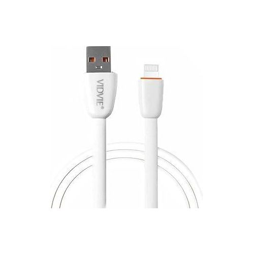 Vidvie KX 3337 Fast Charging Lightning Cable TPE Bendable Connector USB to Lightning Sync Cable 30CM- White