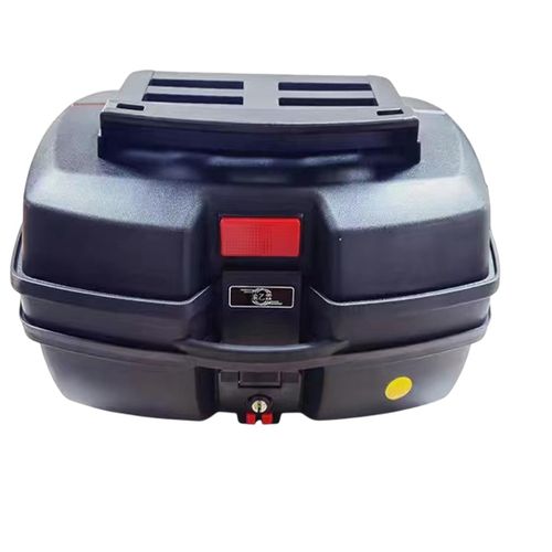 صندوق خلفي للدراجة النارية، حقيبة تخزين كبيرة مقاومة للماء مع مفتاحين