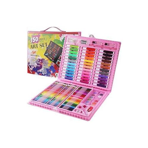 GHAZAL 150 Pcs Art Supplies for Kids, Deluxe Kids Art Set for Drawing Painting and More with Portable Art Box, Coloring Supplies Art Kits Great Gift for, Toddlers, Beginners