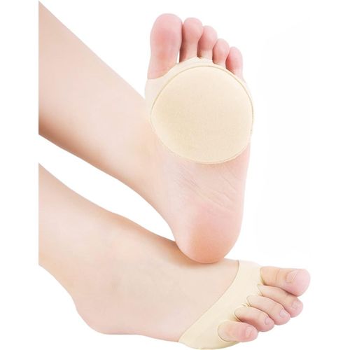 Silicone Ball of Foot Support Pads with Toe Separator, Gel Forefoot Cushion for High Heels and Dress Shoes, Shock Absorbing Foot Comfort Pads for Walking and Standing