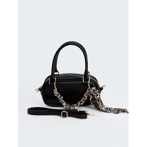Leather-Look Chain Detailed Women's Shoulder Bag