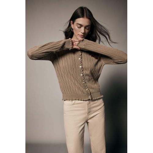 Regular Fit Crew Neck Cardigan