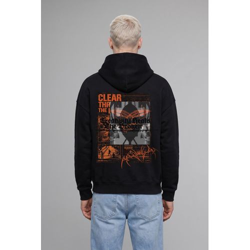 Oversize Fit Printed Long Sleeve Sweatshirt