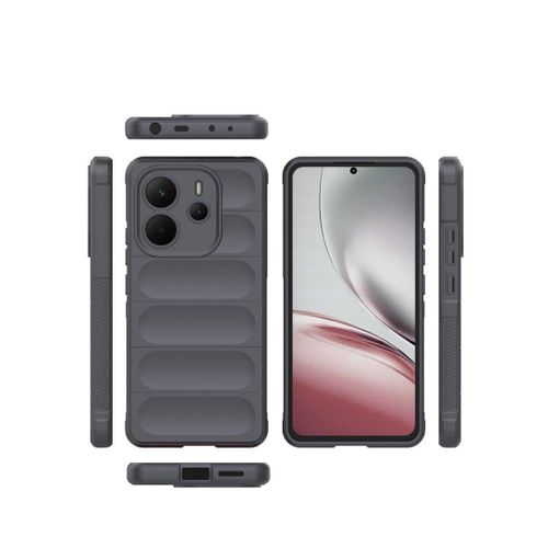 Xiaomi Redmi Note 14 4G Case - Shockproof TPU & Silicone Phone Cover (Dark Gray)