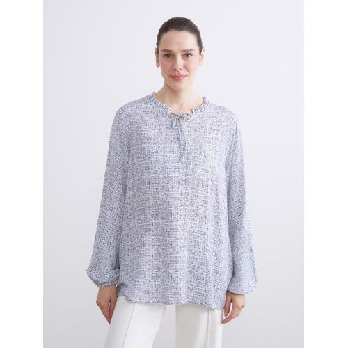 Tie Neck Patterned Blouse