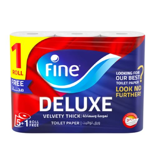 Deluxe Toilet Paper - 6 Rolls