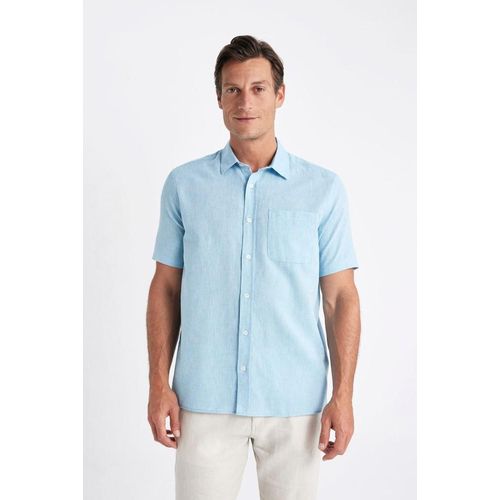 Man Casual Woven Top - Blue