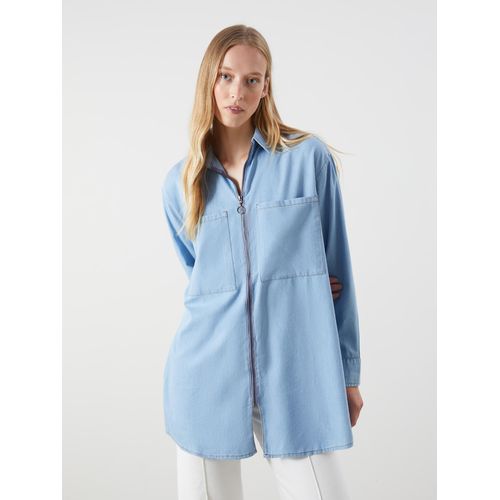 Collared Neck Women's Denim Tunic