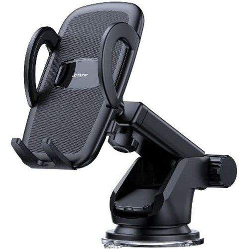 JR-ZS259 Mechanical Car Phone Holder – Adjustable Dashboard & Windshield Mount with 360° Rotation for 4.7-6.7 Inch Smartphones (Black)