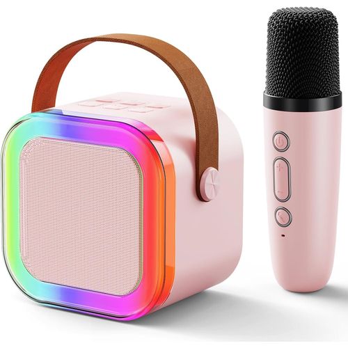 Kids Karaoke Machine for Girls: Professional Wireless Mini Portable Bluetooth Speaker with Microphone - Kids Music Singing Toys for 4,5,6,7,8,9,10 Year Old Girl Boy Christmas Birthday Gift Ideas