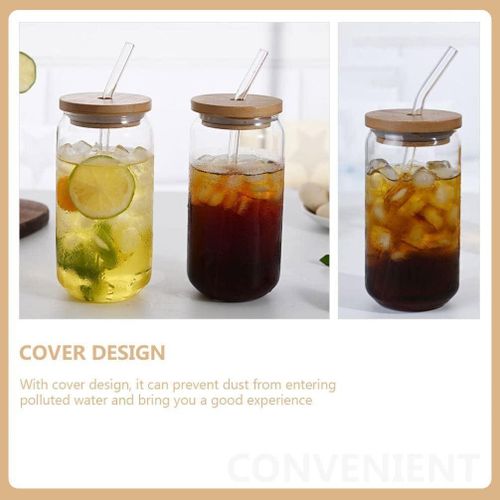 Choose Cannes Trendy Mug with Wooden Lid and Clear Glass Straw Best suited for Juices and Ice Coffee with a design that combines style and functionality 1