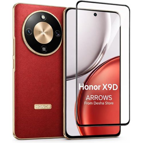 Screen Protector for Honor X9D, 9H Tempered Glass, Anti-Static Dust-Resistant, Full Coverage, HD Clarity, Black Frame, Bubble-Free Installation