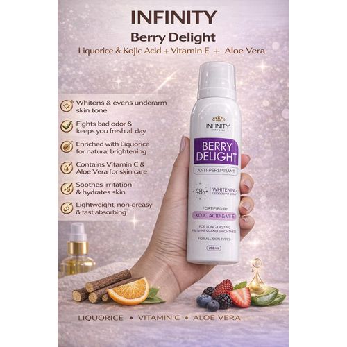 Infinity Liquorice Underarm Serum Spray Whitening Odor Control Vitamin C Aloe Vera