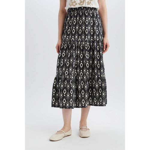 Patterned Aerobin Midi Skirt