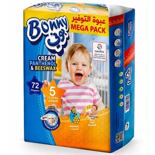 Mega Junior Baby Diapers Size 5 – 72 Pieces