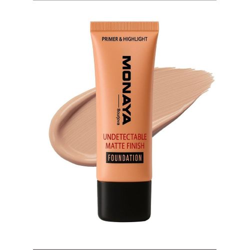 F002 Primer & Highlight Undetectable Matte Finish Foundation â Full Coverage, Liquid Foundation, Waterproof, Affordable Makeup, Concealer Effect, Long-Lasting