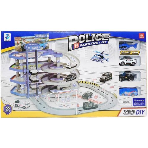 Police Crusher Toy 55 Pieces For Boys - Blue Ofer-318