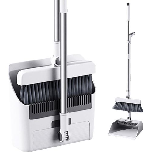 High-Tech Dustpan (Product name) 3 * 1 Broom Brush Long Handle Multifunctional Folding Hair Removal Comb Detachable Brush -