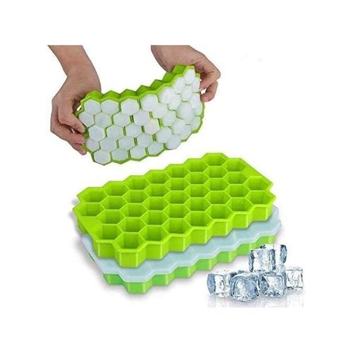 1-Piece a Multi-Colored 37-Hole Ice Cube Set With Plastic Lids Multicolour One Size