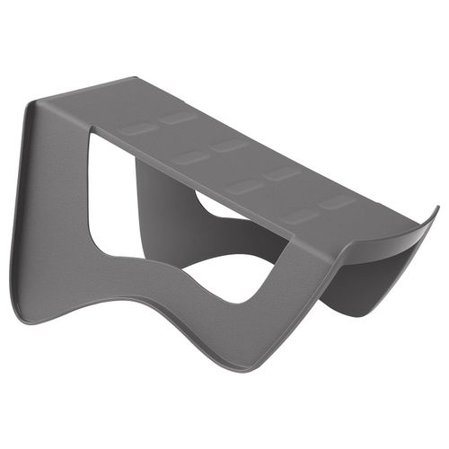 Shoe organiser Combat grey MURVEL shoe shelf, made of recycled polypropylene, designed for vertical storage, curved shape with cutouts for stability.